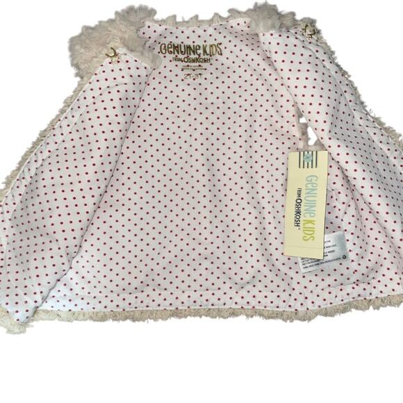 Genuine Kids From Oshkosh Girls 2-3T Vest Fall Preppy Chic Party Faux Fur School - Picture 5 of 5